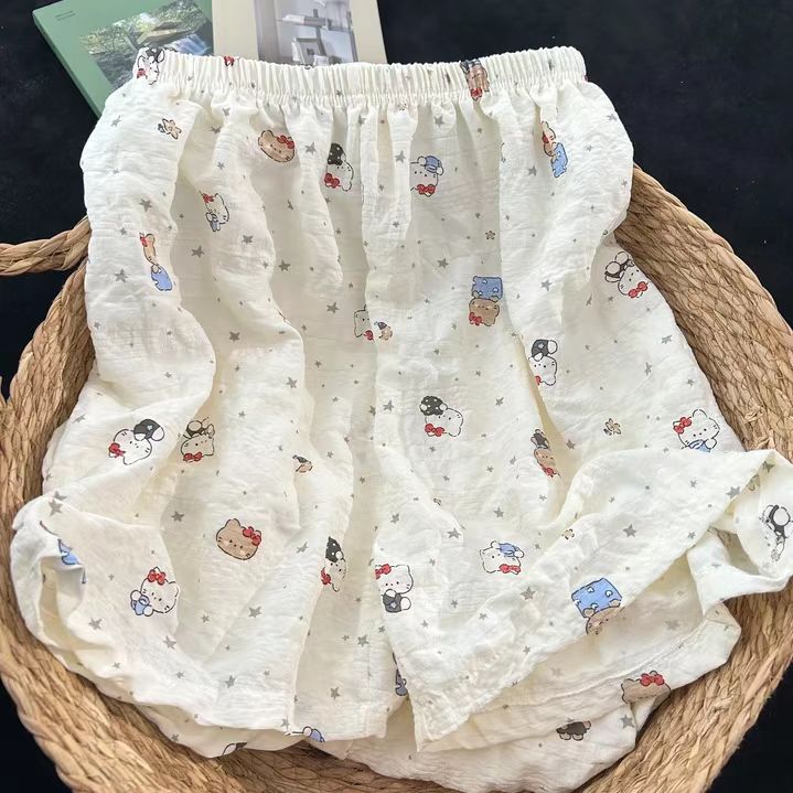 Summer Cotton With Pads Homewear Women Short Sleeve Shorts 2 Pcs Breat photo 5 (style 5087)