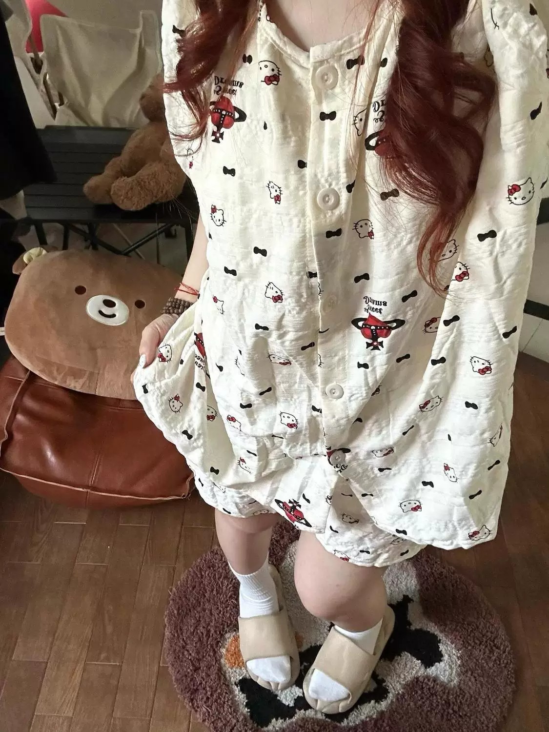 Summer Cotton With Pads Homewear Women Short Sleeve Shorts 2 Pcs Breat photo 5 (style 5090)