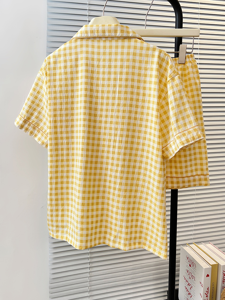 Summer Cloud Cotton Homewear Women Short Sleeve Shorts 2 Pcs Breathabl photo 1 (style 5178182)