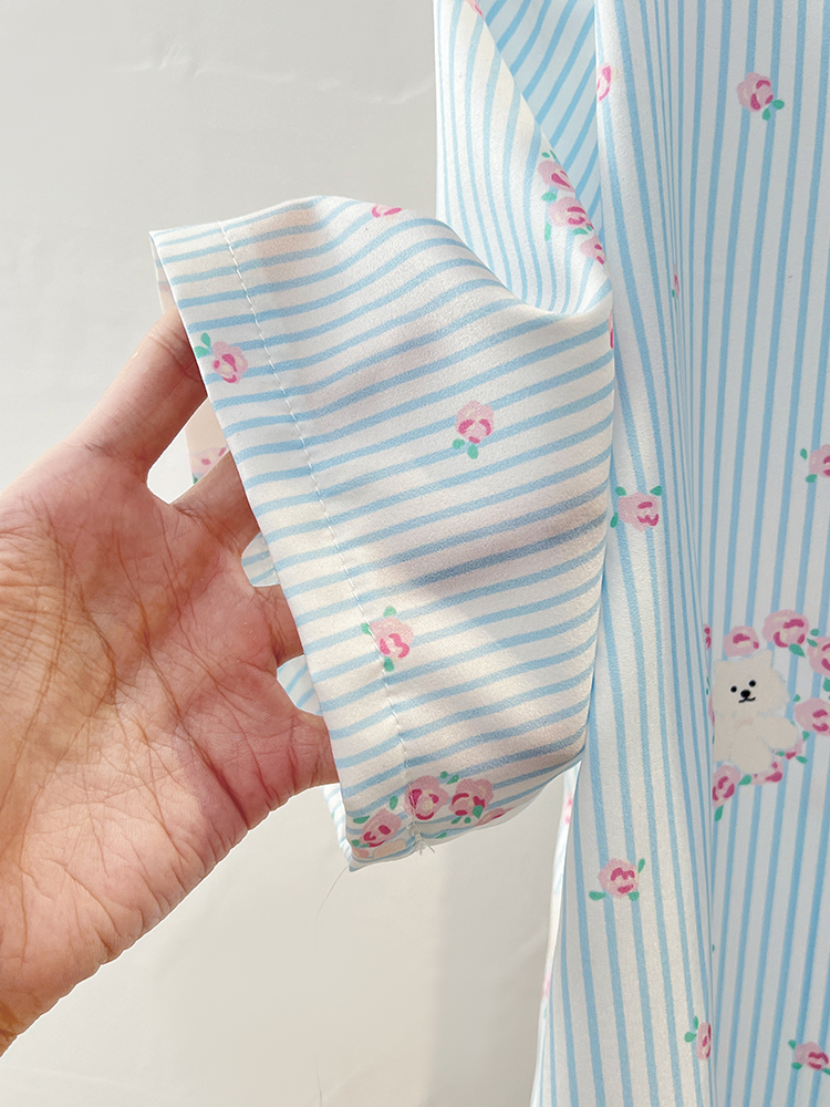 Summer Cotton Homewear Women Short Sleeve Shorts 2 Pcs Breathable Comf photo 5 (style 5197202)
