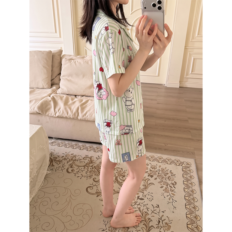 Women's Summer Cloud Cotton Short Sleeve & Shorts Loungewear Set
