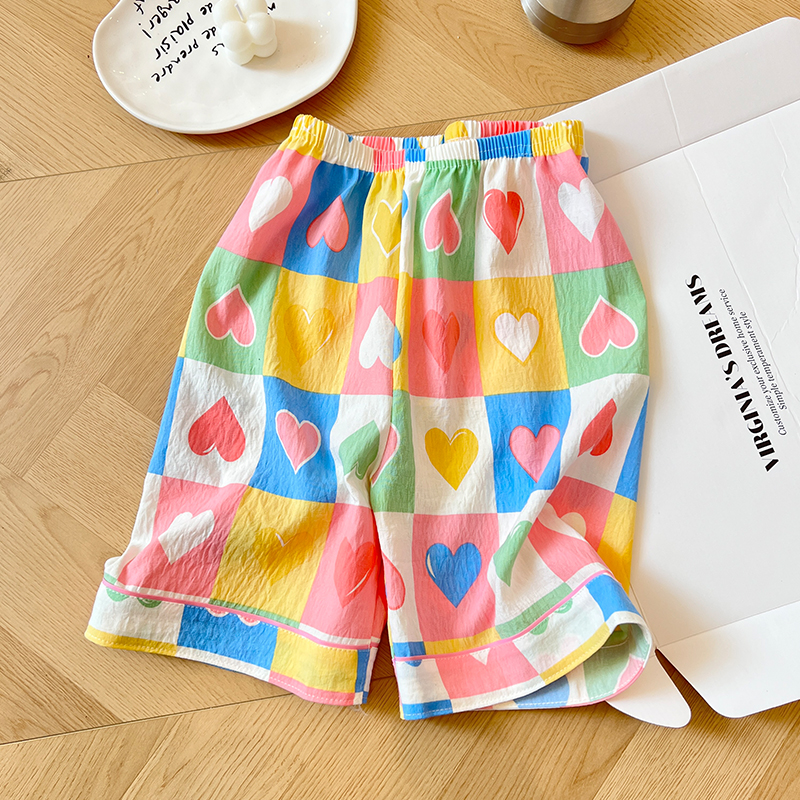 Summer Cloud Cotton Homewear Women Short Sleeve Shorts 2 Pcs Breathabl photo 7 (style 6001155101214161)