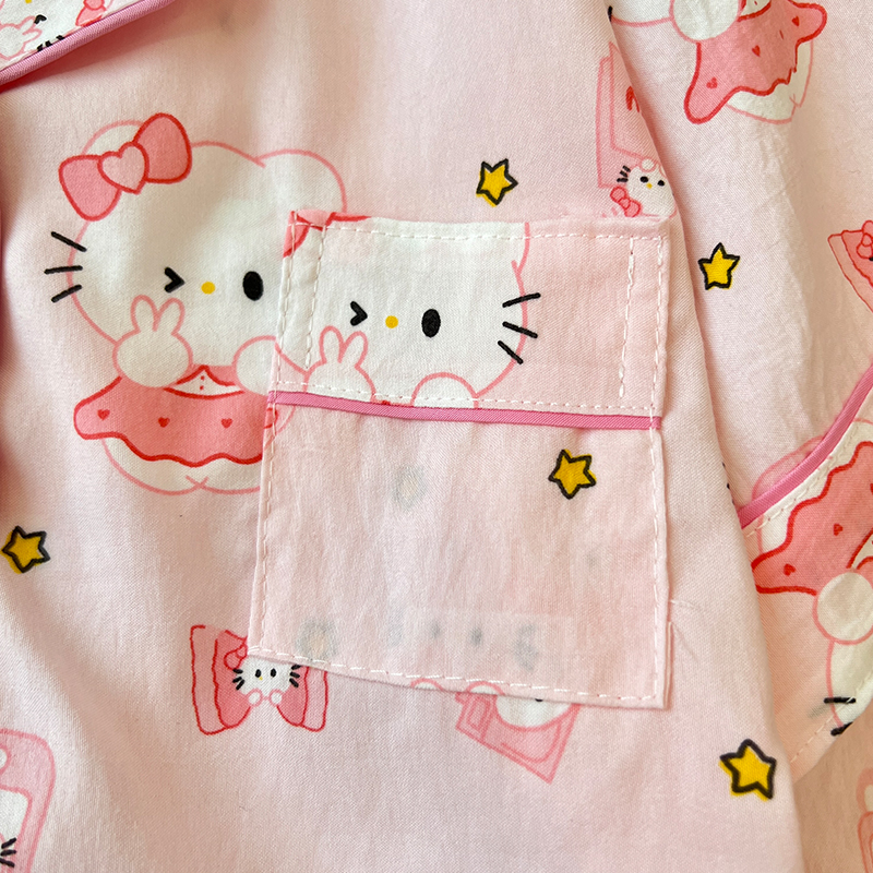 Summer Cloud Cotton Homewear Women Short Sleeve Shorts 2 Pcs Breathabl photo 1 (style 6003155101214161)