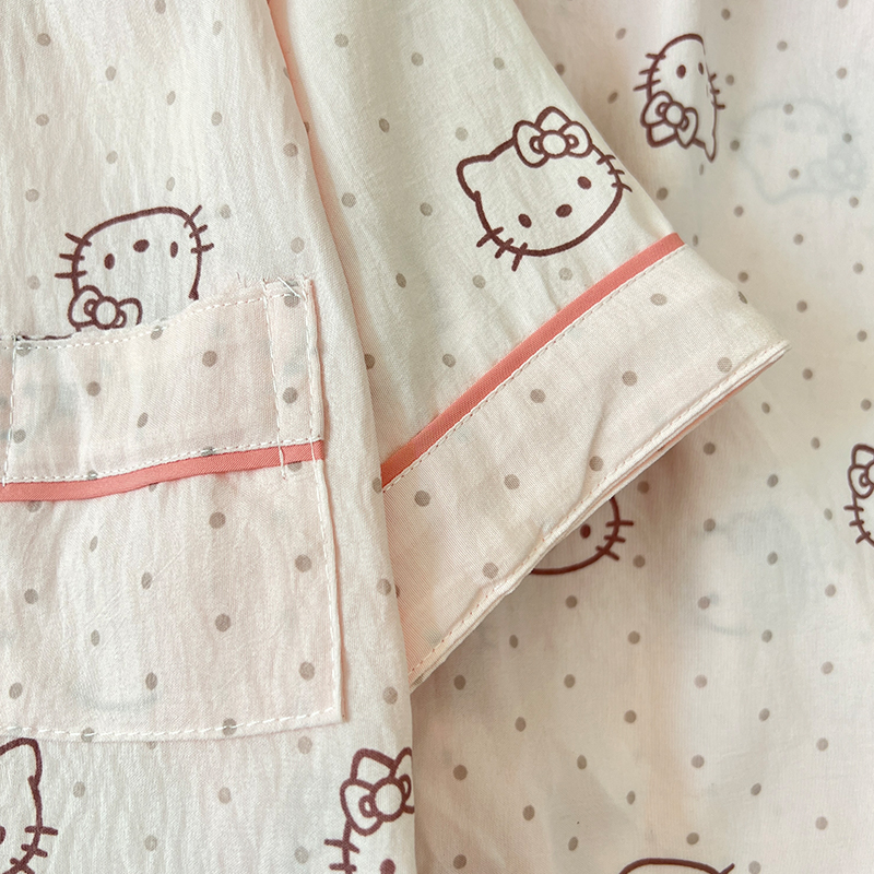 Summer Cloud Cotton Homewear Women Short Sleeve Shorts 2 Pcs Breathabl photo 1 (style 6006155101214161)
