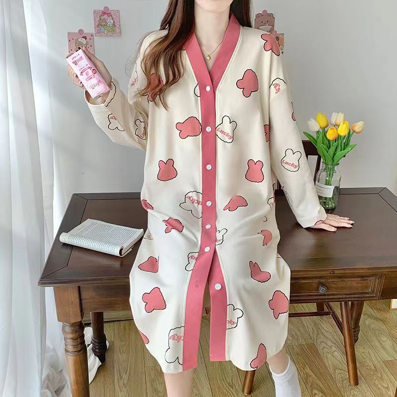 Women's Summer Cotton Cardigan Short Sleeve & Shorts Loungewear Set