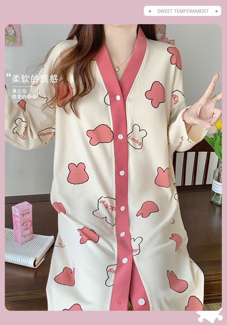 Women's Summer Cotton Cardigan Short Sleeve & Shorts Loungewear Set photo 7 (style SM-1E0F65)