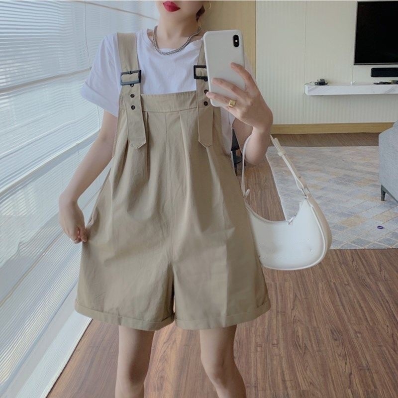 Cargo Overall Shorts Women Summer Petite Jumpsuit New Korean Loose Thi photo 1 (style 648893956983)