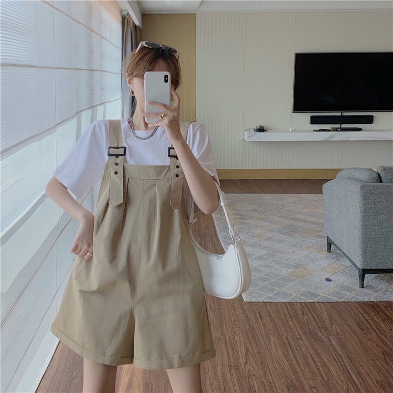 Cargo Overall Shorts Women Summer Petite Jumpsuit New Korean Loose Thi photo 2 (style 648893956983)