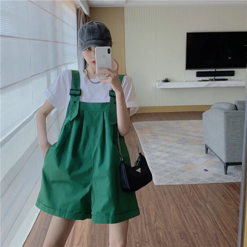 Cargo Overall Shorts Women Summer Petite Jumpsuit New Korean Loose Thi photo 3 (style 648893956983)