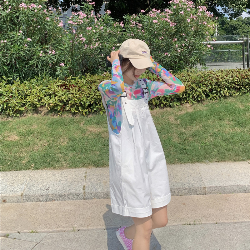 Cargo Overall Shorts Women Summer Petite Jumpsuit New Korean Loose Thi photo 7 (style 648893956983)
