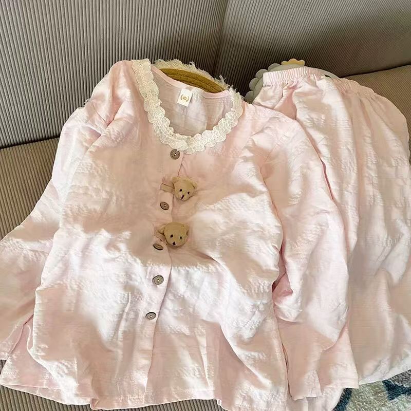 Summer Cotton With Pads Homewear Women Short Sleeve Shorts 2 Pcs Breat photo 6 (style 7001)