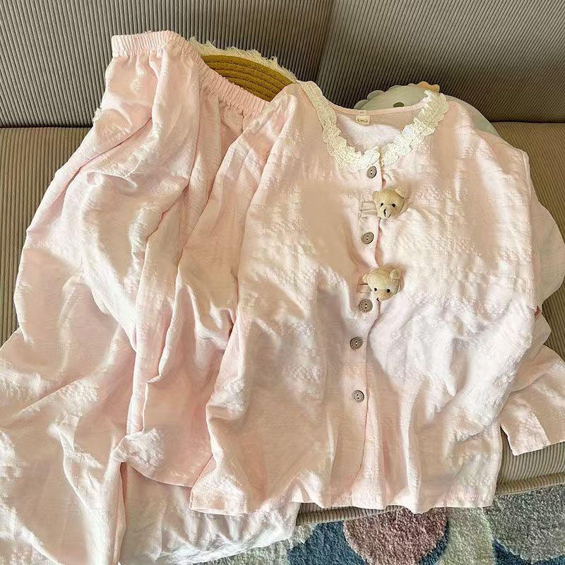 Summer Cotton With Pads Homewear Women Short Sleeve Shorts 2 Pcs Breat photo 7 (style 7001)