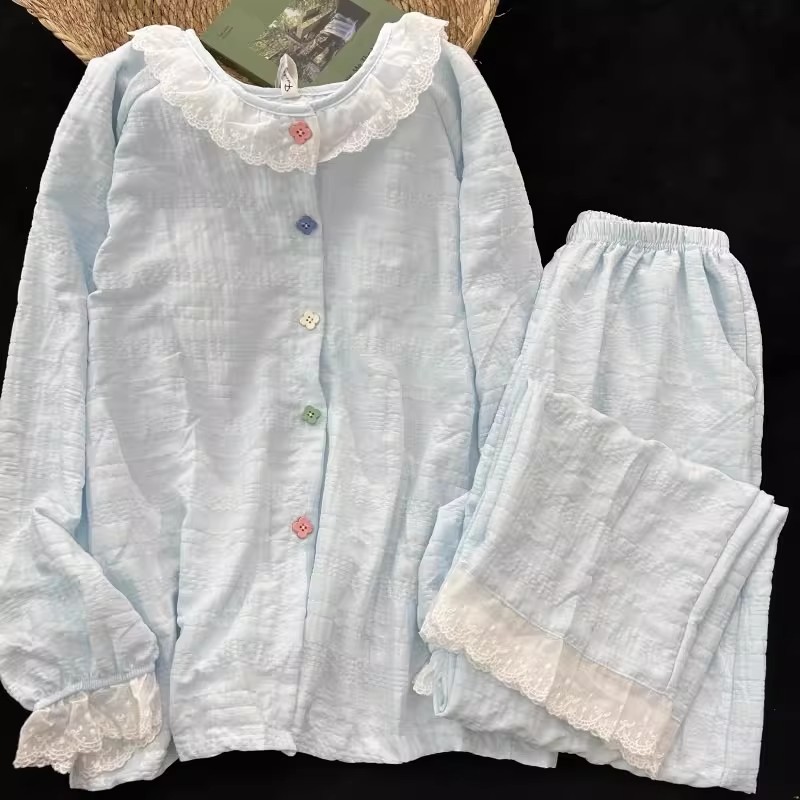 Summer Cotton With Pads Homewear Women Short Sleeve Shorts 2 Pcs Breat photo 6 (style 7005)