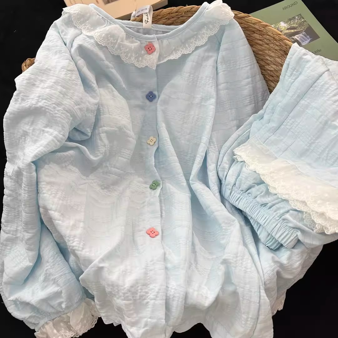 Summer Cotton With Pads Homewear Women Short Sleeve Shorts 2 Pcs Breat photo 7 (style 7005)