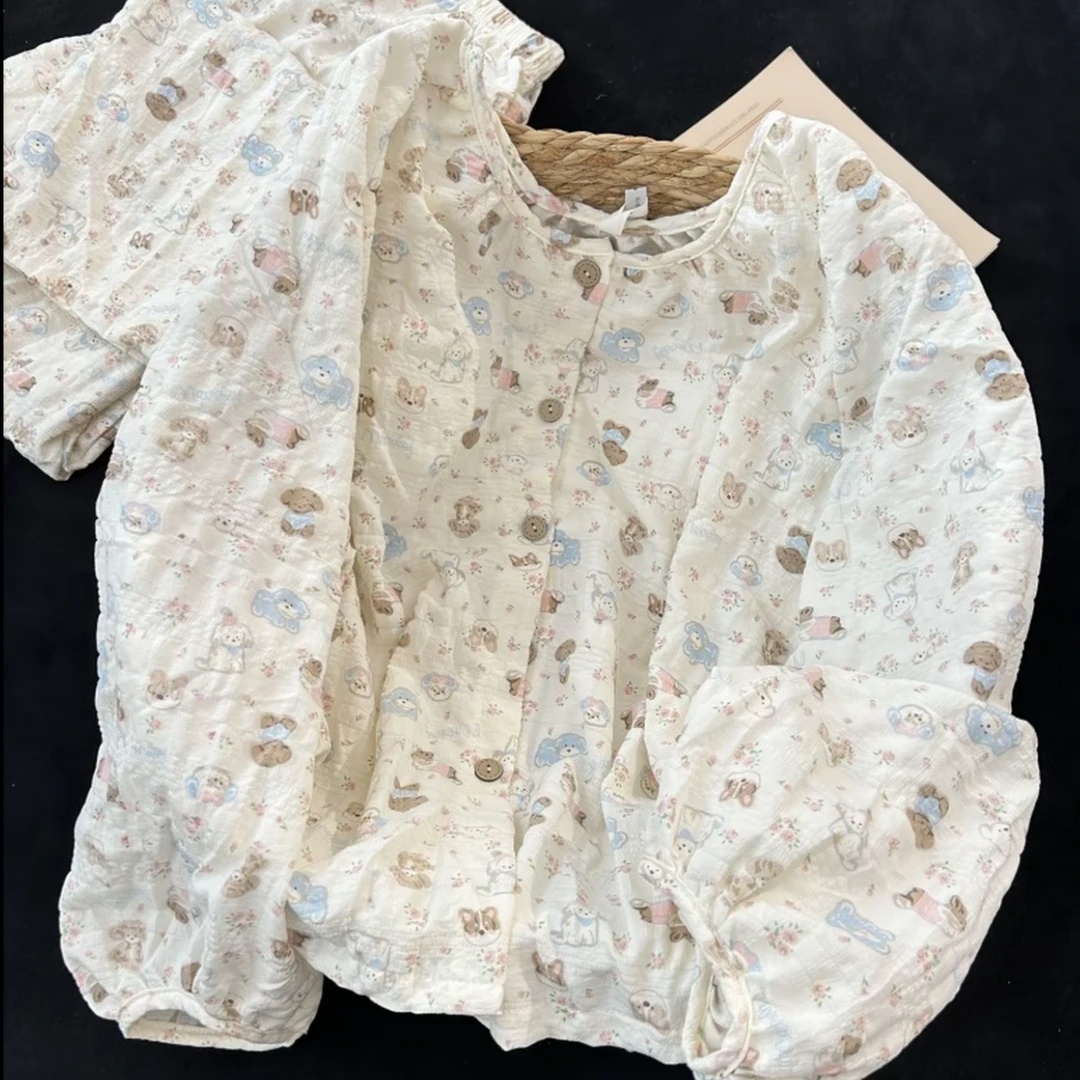 Summer Cotton With Pads Homewear Women Short Sleeve Shorts 2 Pcs Breat photo 7 (style 70217022)