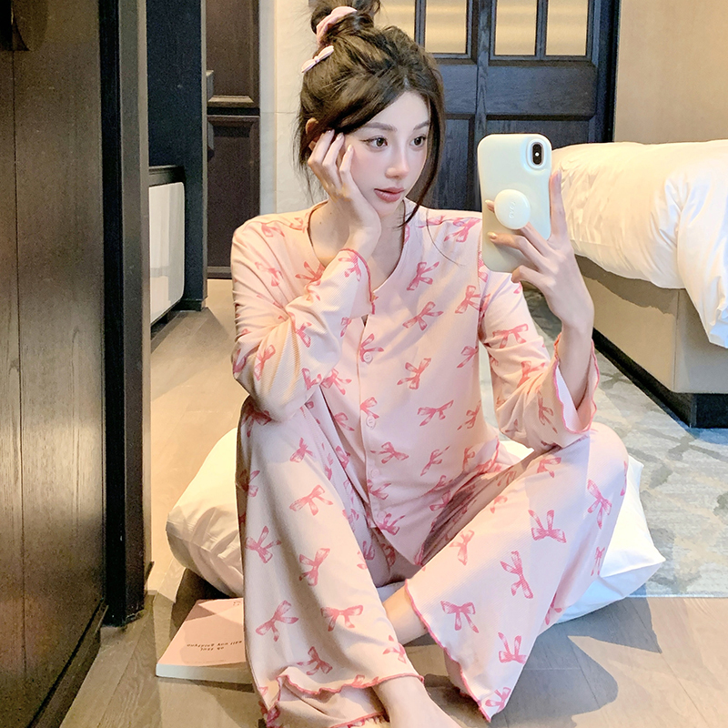 Women's Summer Imitation Cotton Pajama Set, Short Sleeve & Shorts, Bre photo 2 (style SM-7B350A)