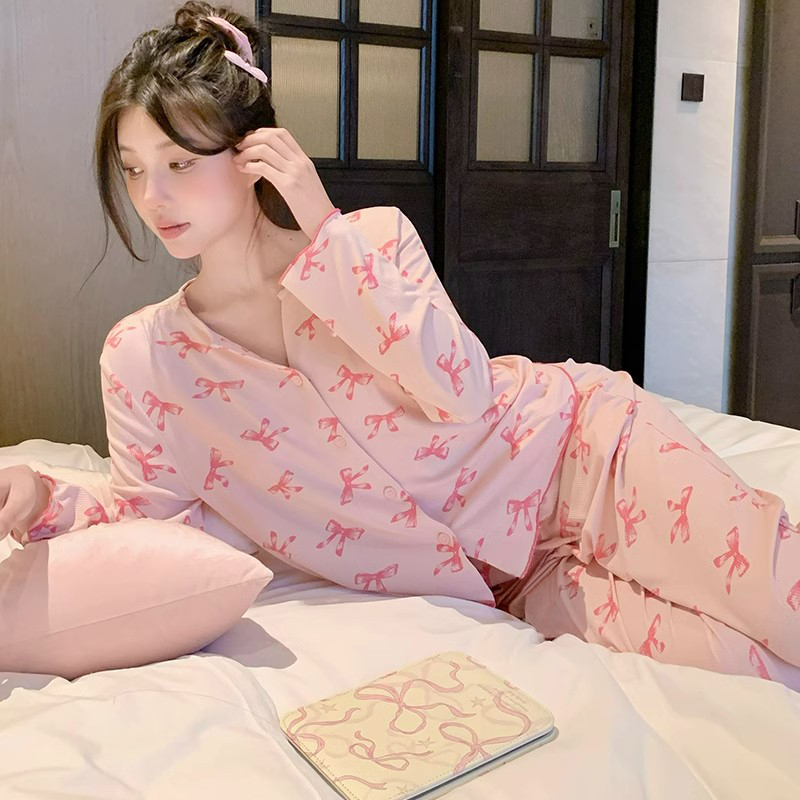 Summer Cotton-Like Homewear Women Short Sleeve Shorts 2 Pcs Breathable photo 4 (style 703915)