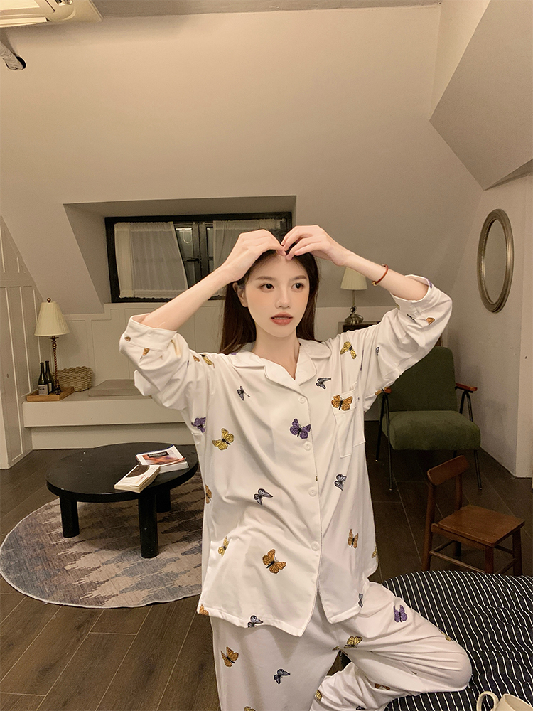 Summer Cotton-Like Homewear Women Short Sleeve Shorts 2 Pcs Breathable photo 3 (style 710525)