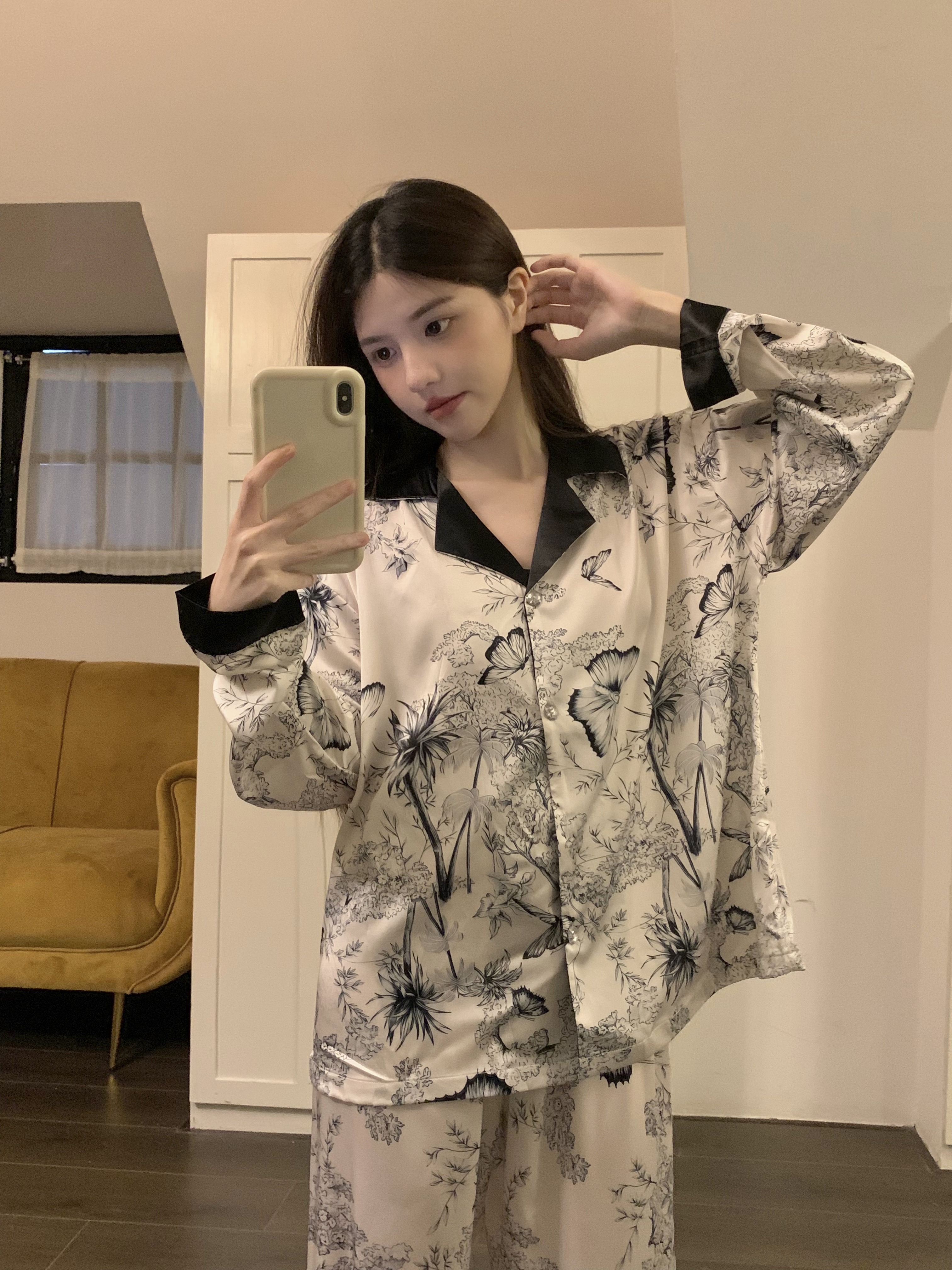 Women's Summer Cotton Double-Layer Short Sleeve & Shorts Loungewear Se photo 7 (style SM-C3A000)