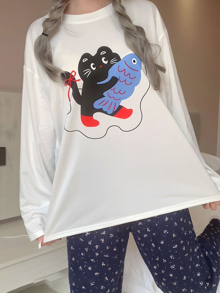 Summer Cotton-Like Homewear Women Short Sleeve Shorts 2 Pcs Breathable photo 1 (style 712319)