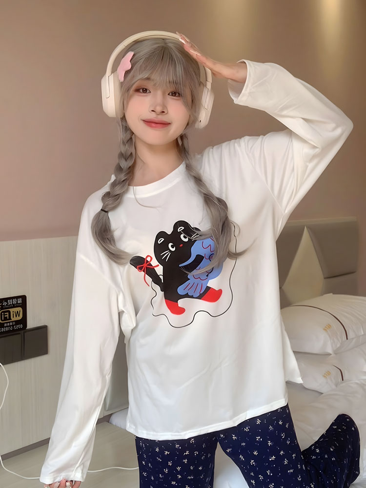Summer Cotton-Like Homewear Women Short Sleeve Shorts 2 Pcs Breathable photo 3 (style 712319)