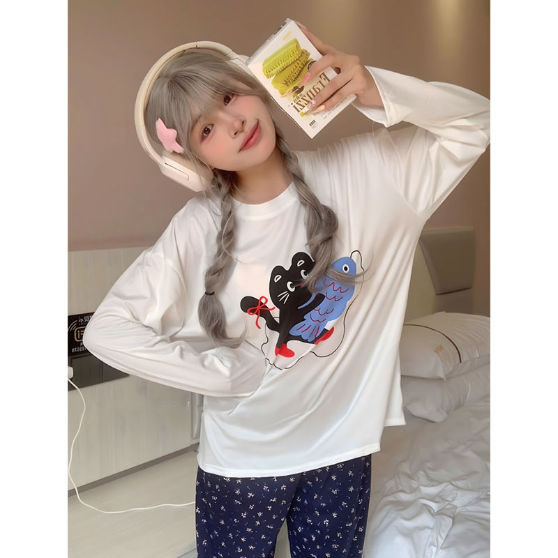 Summer Cotton-Like Homewear Women Short Sleeve Shorts 2 Pcs Breathable photo 7 (style 712319)