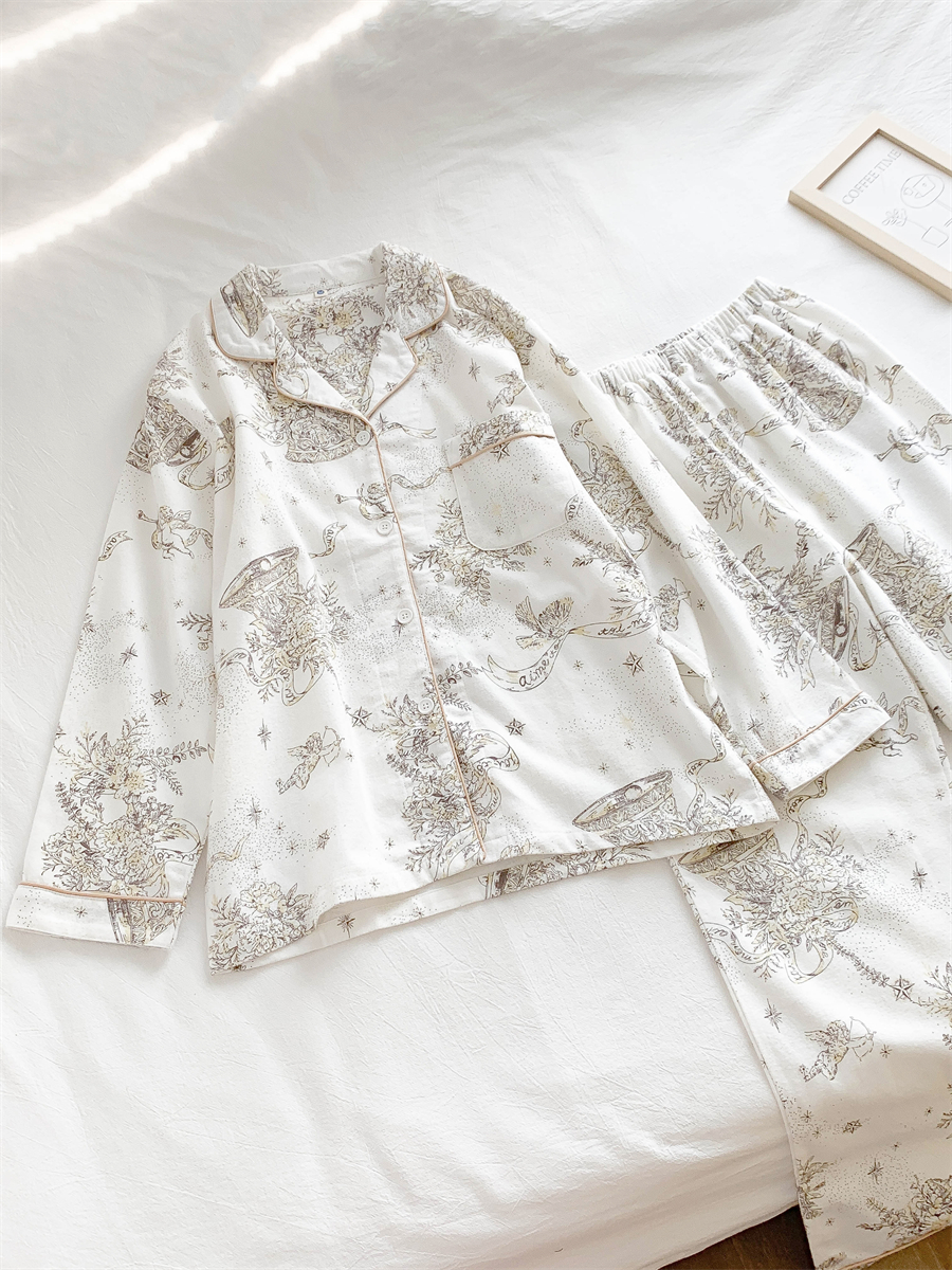 Summer Cotton-Like Homewear Women Short Sleeve Shorts 2 Pcs Breathable photo 6 (style 716325)