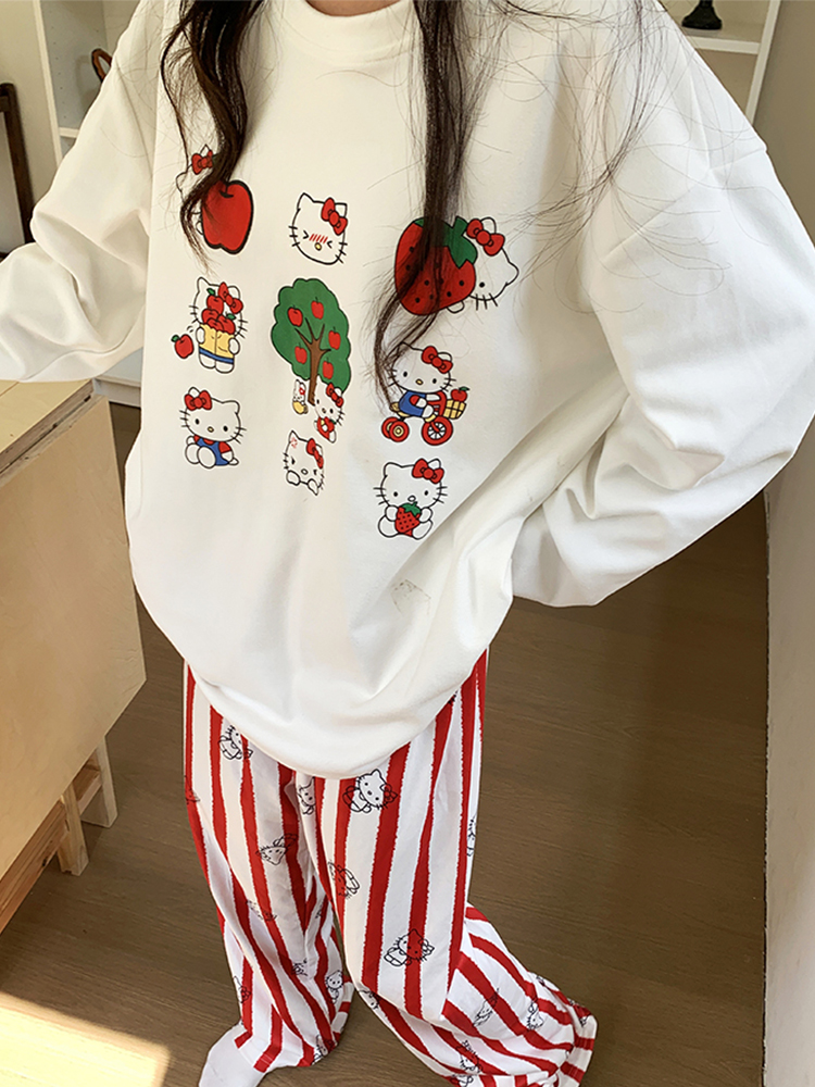 Summer Cotton Homewear Women Short Sleeve Shorts 2 Pcs Breathable Comf photo 3 (style 716735)