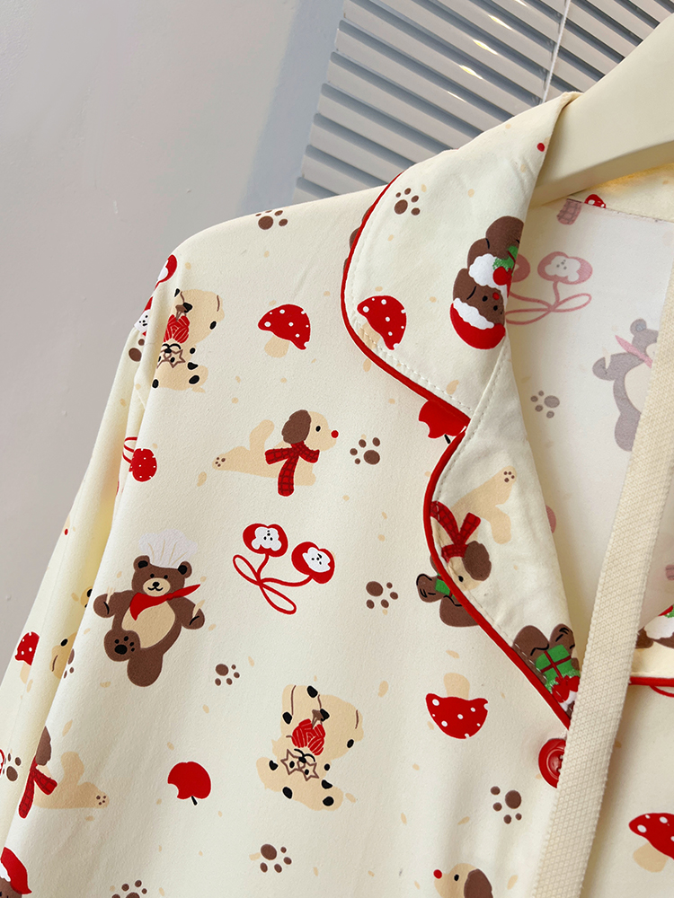 Summer Cotton-Like Homewear Women Short Sleeve Shorts 2 Pcs Breathable photo 5 (style 717721)