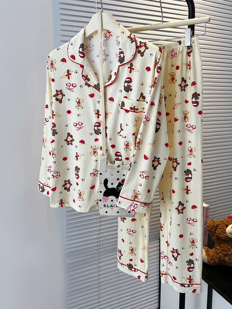 Summer Cotton-Like Homewear Women Short Sleeve Shorts 2 Pcs Breathable photo 6 (style 717721)