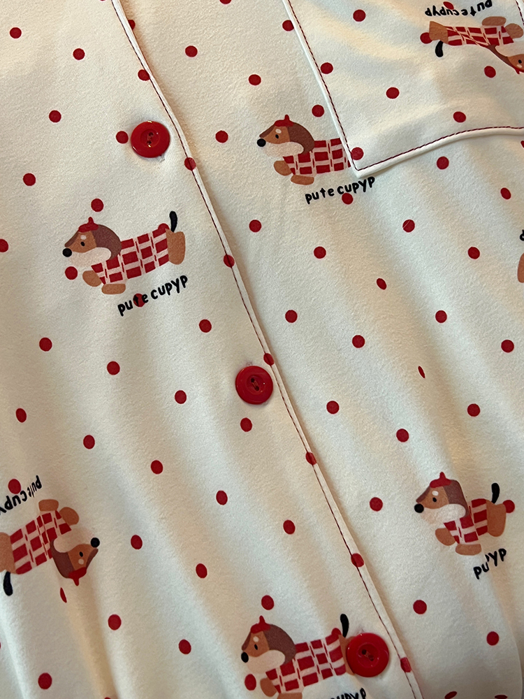 Summer Cotton Homewear Women Short Sleeve Shorts 2 Pcs Breathable Comf photo 4 (style 718035)