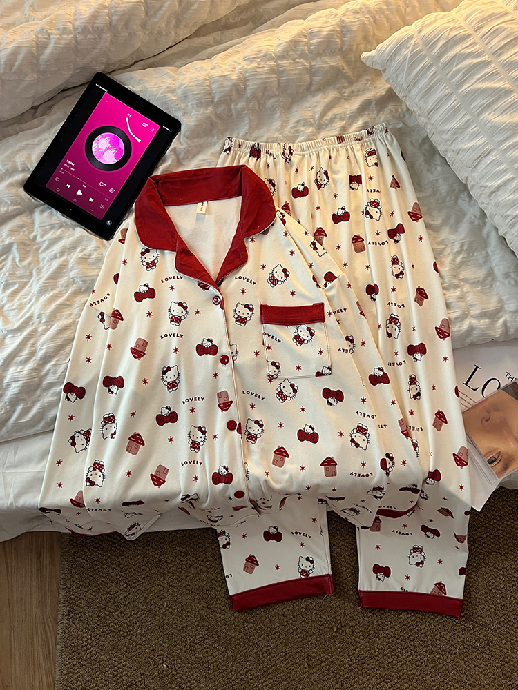 Summer Cotton Homewear Women Short Sleeve Shorts 2 Pcs Breathable Comf photo 5 (style 718135)