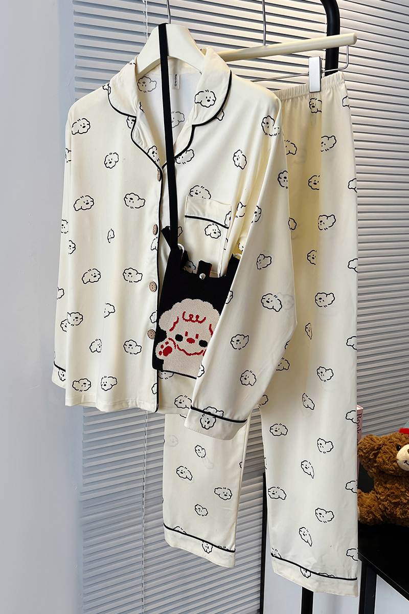 Summer Cotton-Like Homewear Women Short Sleeve Shorts 2 Pcs Breathable photo 1 (style 7182212)