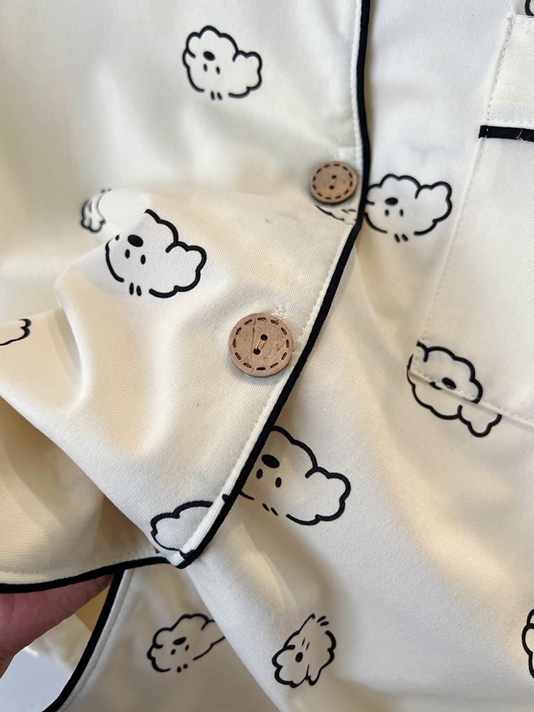 Summer Cotton-Like Homewear Women Short Sleeve Shorts 2 Pcs Breathable photo 3 (style 7182212)