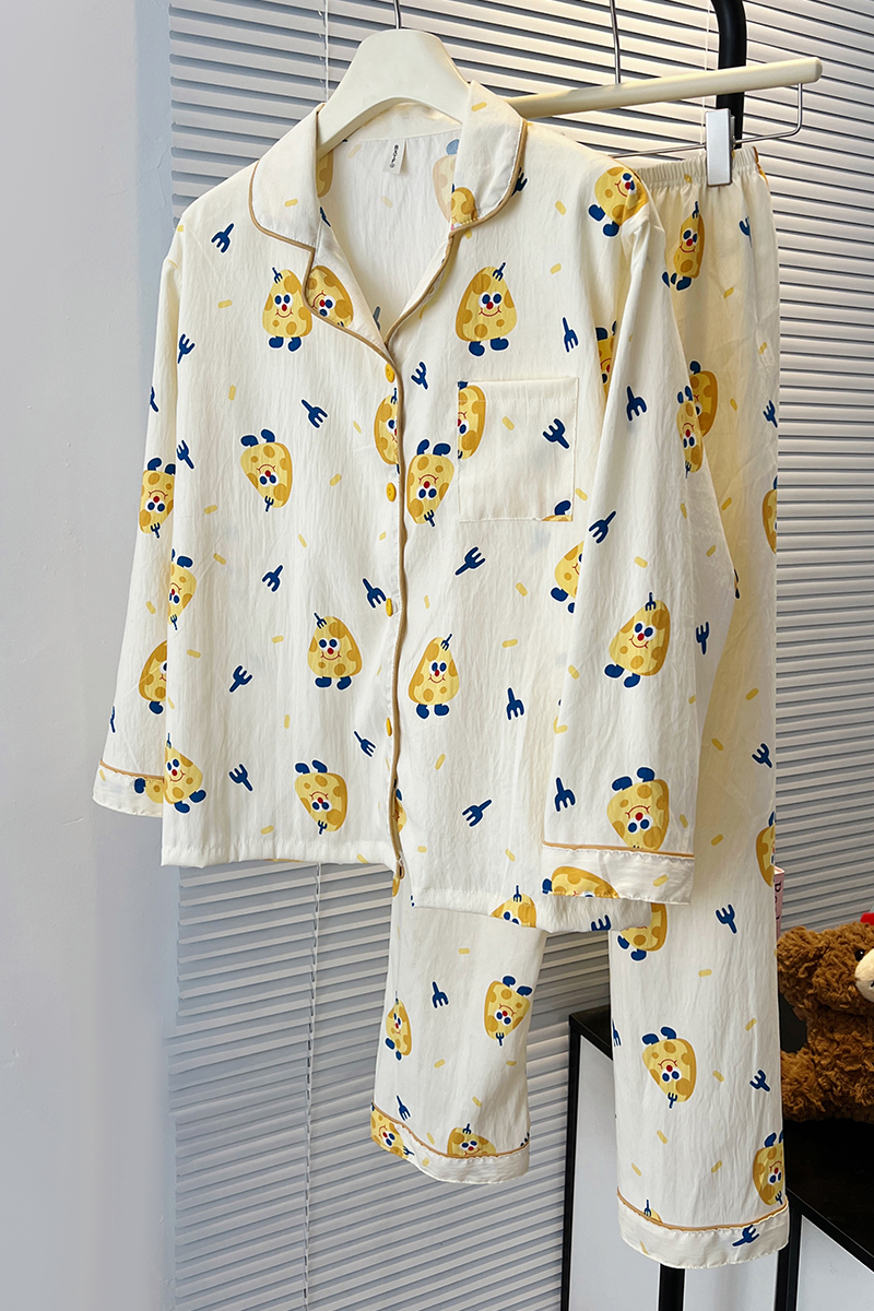 Summer Cloud Cotton Homewear Women Short Sleeve Shorts 2 Pcs Breathabl photo 1 (style 7184202)