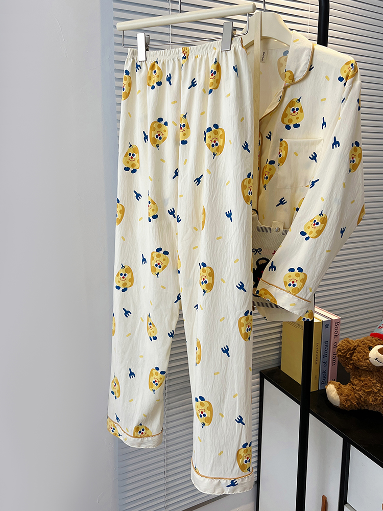 Summer Cloud Cotton Homewear Women Short Sleeve Shorts 2 Pcs Breathabl photo 6 (style 7184202)