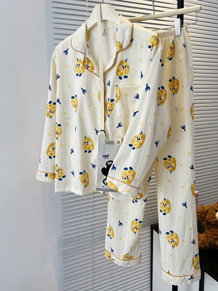 Summer Cloud Cotton Homewear Women Short Sleeve Shorts 2 Pcs Breathabl photo 7 (style 7184202)