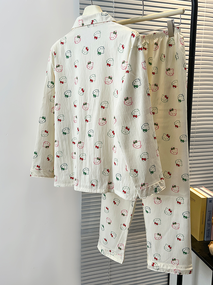 Summer Cloud Cotton Homewear Women Short Sleeve Shorts 2 Pcs Breathabl photo 7 (style 7185192)