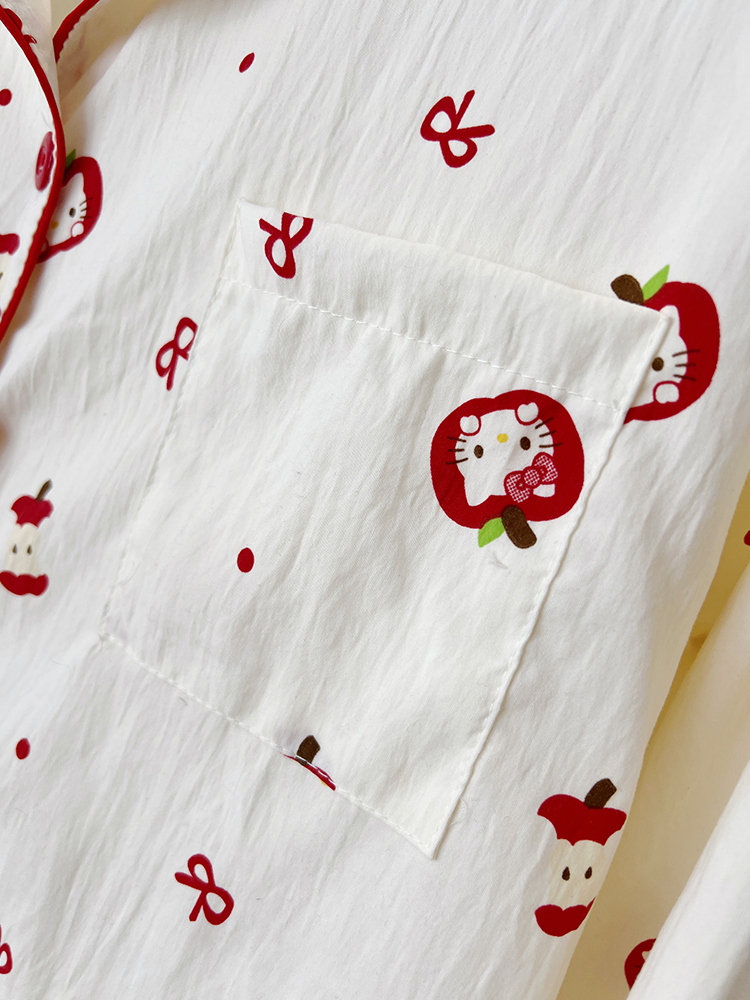 Summer Cloud Cotton Homewear Women Short Sleeve Shorts 2 Pcs Breathabl photo 7 (style 7190202)