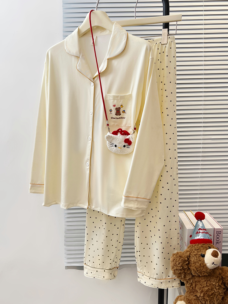 Summer Cotton-Like Homewear Women Short Sleeve Shorts 2 Pcs Breathable photo 2 (style 7197212)