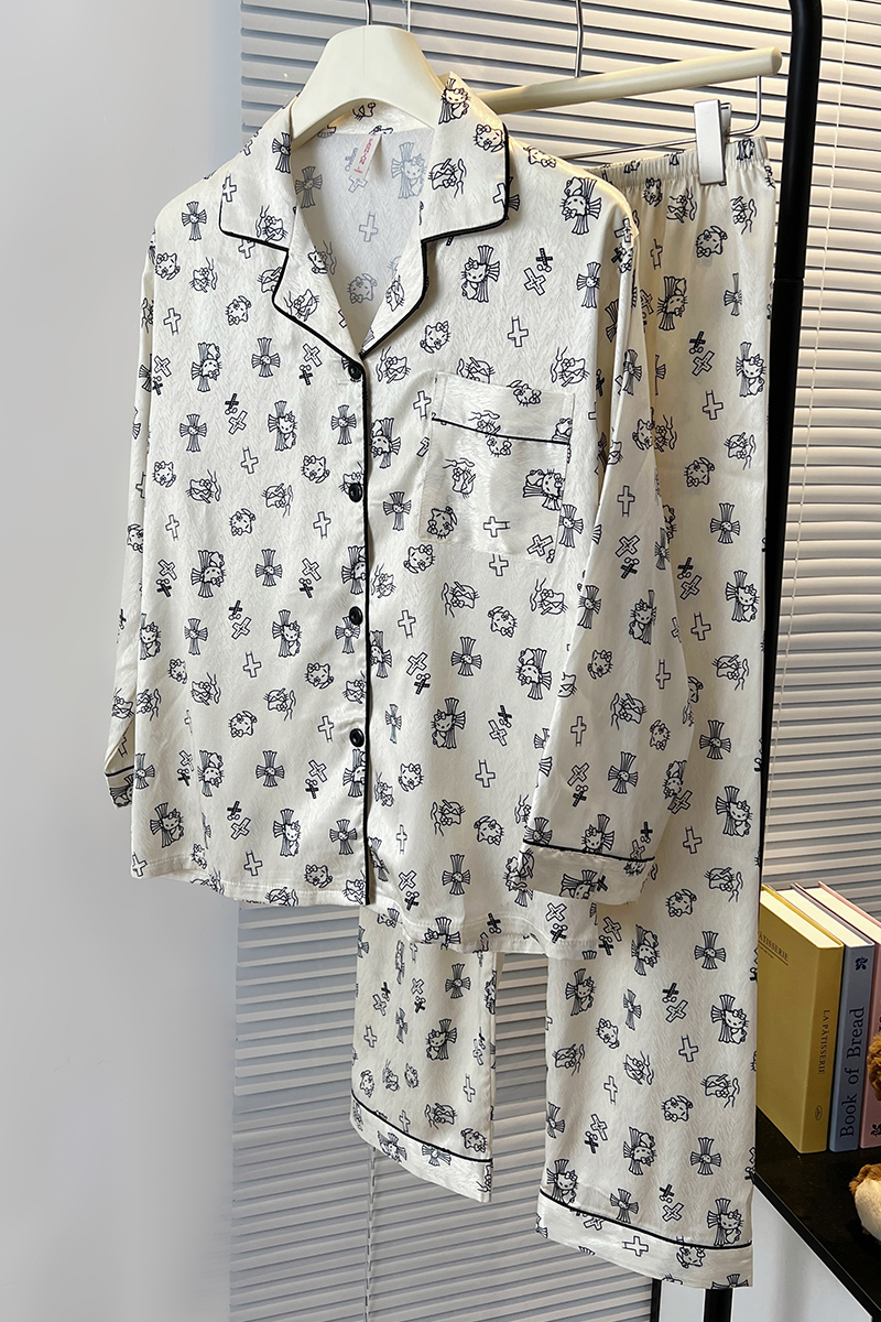 Women's Summer Ice Silk Short Sleeve & Shorts Pajama Set - Breathable, Comfortable, Wearable Out