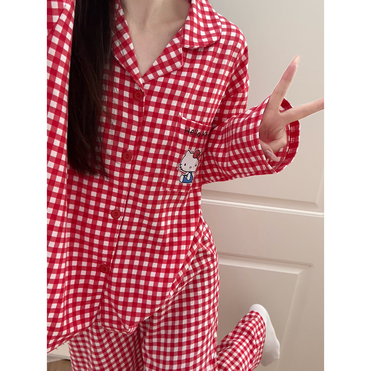 Summer Cloud Cotton Homewear Women Short Sleeve Shorts 2 Pcs Breathabl photo 1 (style 7206232)