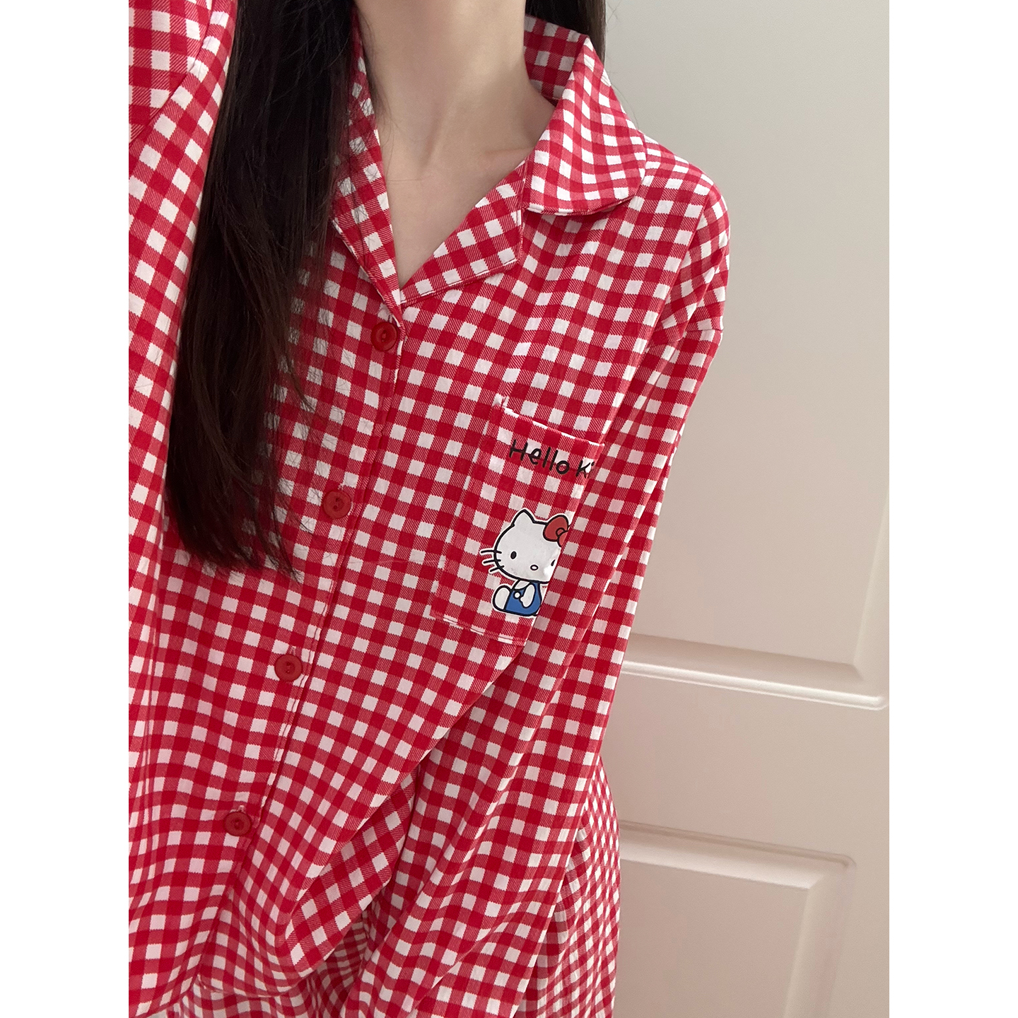 Summer Cloud Cotton Homewear Women Short Sleeve Shorts 2 Pcs Breathabl photo 6 (style 7206232)
