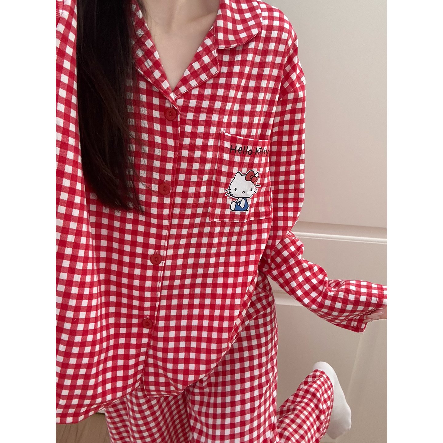 Summer Cloud Cotton Homewear Women Short Sleeve Shorts 2 Pcs Breathabl photo 7 (style 7206232)