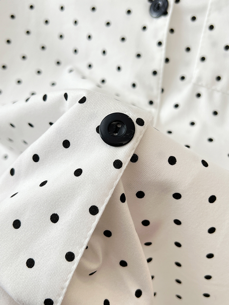 Summer Cotton-Like Lace Polka Homewear Women Short Sleeve Shorts 2 Pcs photo 5 (style 7212262)