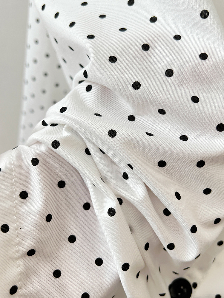 Summer Cotton-Like Lace Polka Homewear Women Short Sleeve Shorts 2 Pcs photo 7 (style 7212262)