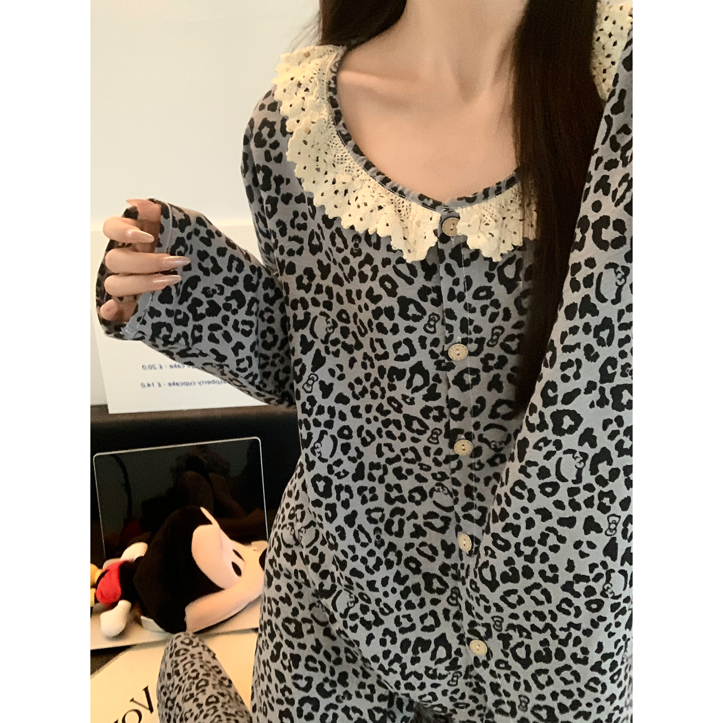 Summer Cloud Cotton Homewear Women Short Sleeve Shorts 2 Pcs Breathabl photo 4 (style 7241182)