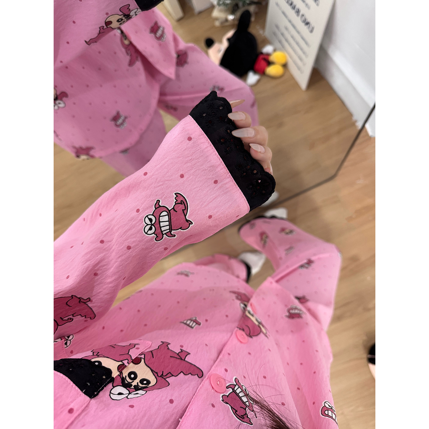 Summer Cloud Cotton No Pads Cartoon Homewear Women Short Sleeve Shorts photo 3 (style 7244242)