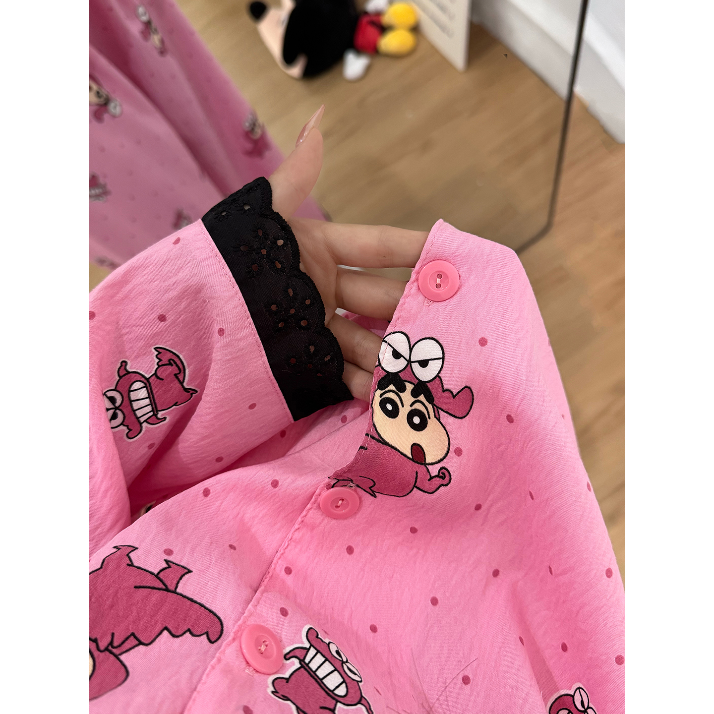 Summer Cloud Cotton No Pads Cartoon Homewear Women Short Sleeve Shorts photo 5 (style 7244242)