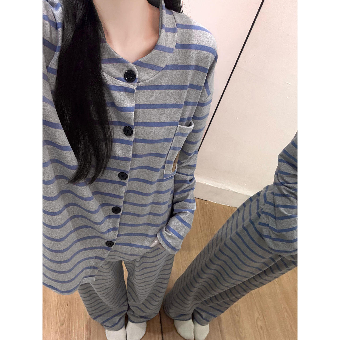 Summer Cotton Homewear Women Short Sleeve Shorts 2 Pcs Breathable Comf photo 7 (style 7254332)